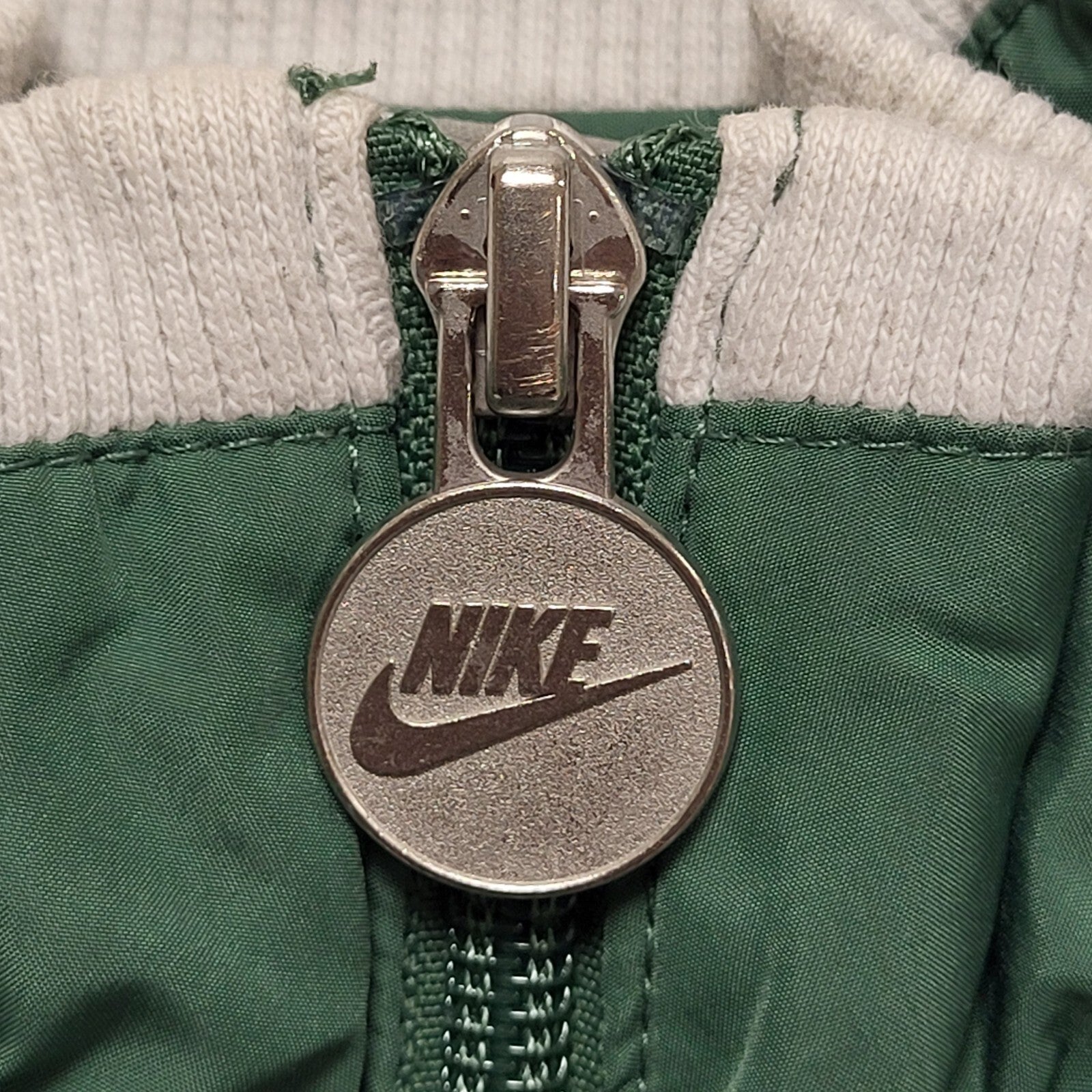 Nike Vintage Y2K Green Full Zip Sports Track Jacket Mens UK L
