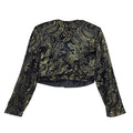 Vera Mont Black & Gold Abstract Cropped Jacket UK Women's Size L