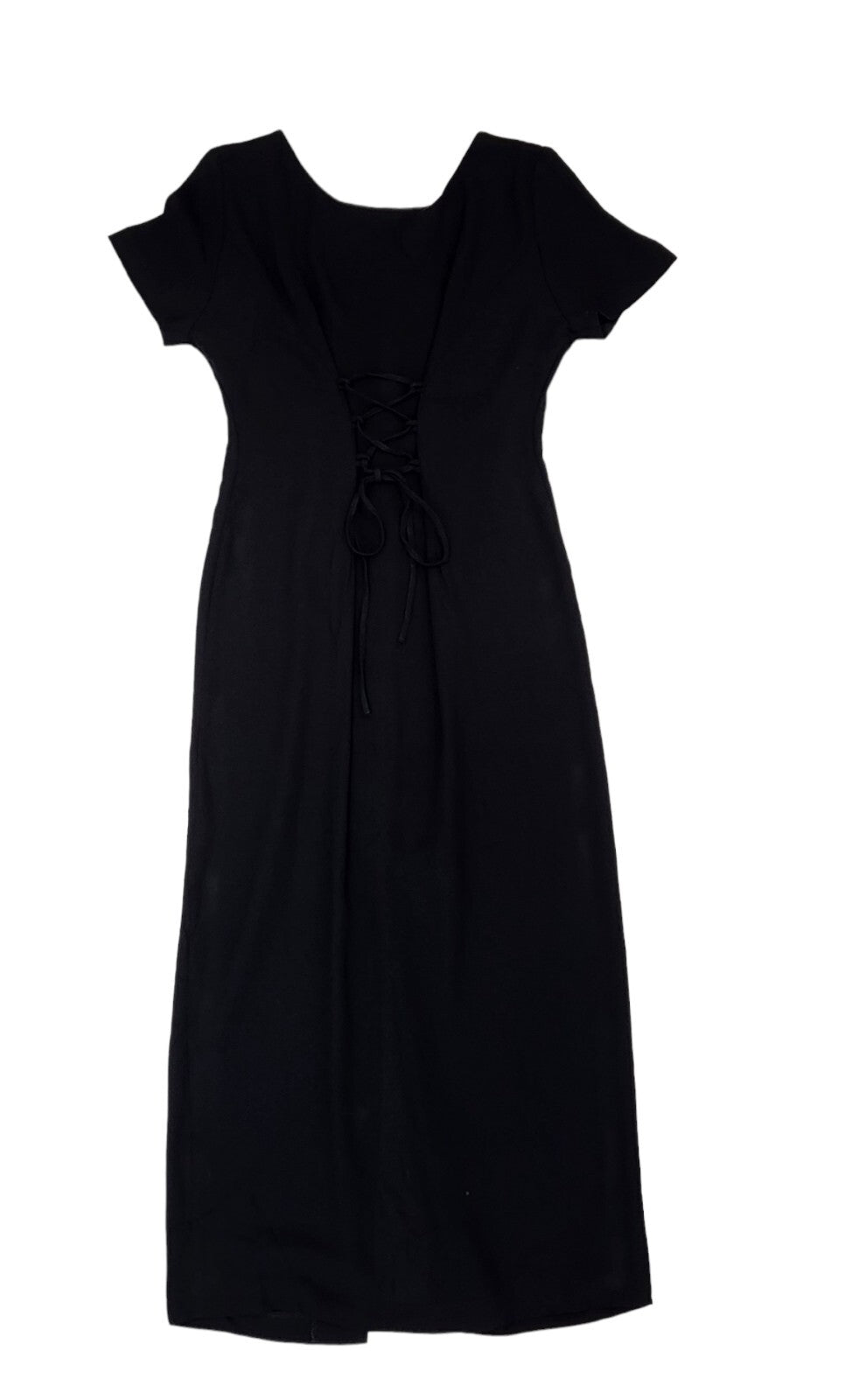 90s Vintage Wallis Petite Black Buttoned Daywear Dress Women's Size 10