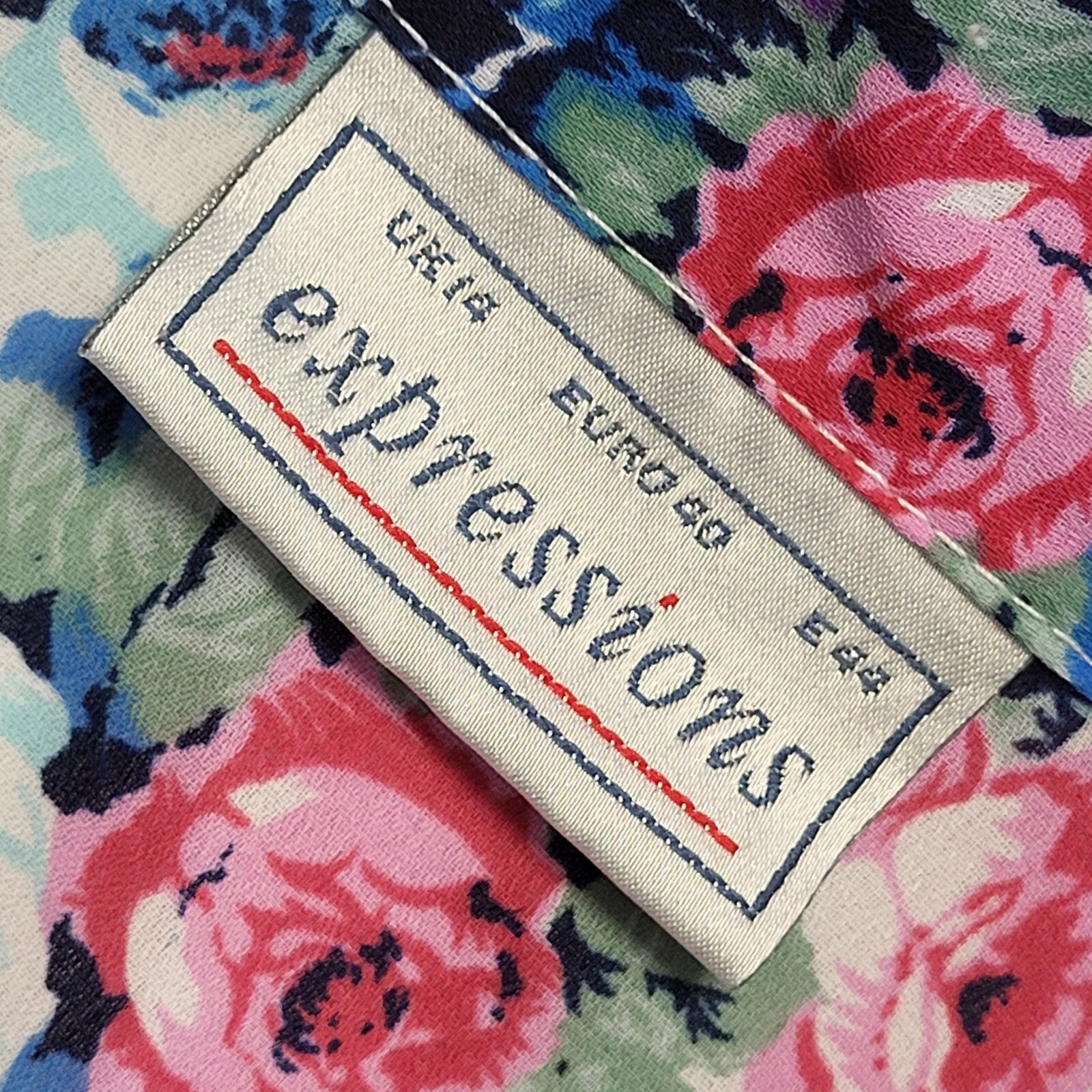 Expressions Vintage 90's Multicolored Floral Blouse Womens UK Size 14