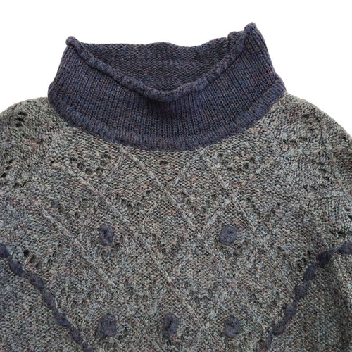 Anita Vintage 80's Blue Long Sleeve Jumper UK Womens Size M