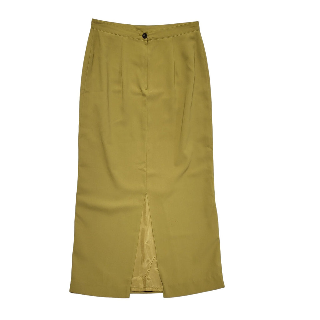 Wallis Vintage Dark Green 90's Straight Maxi Skirt Uk Women's Size 14 W34