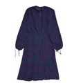 70s Vintage Vanidas Navy Polka Dot Daywear Dress Women's 10