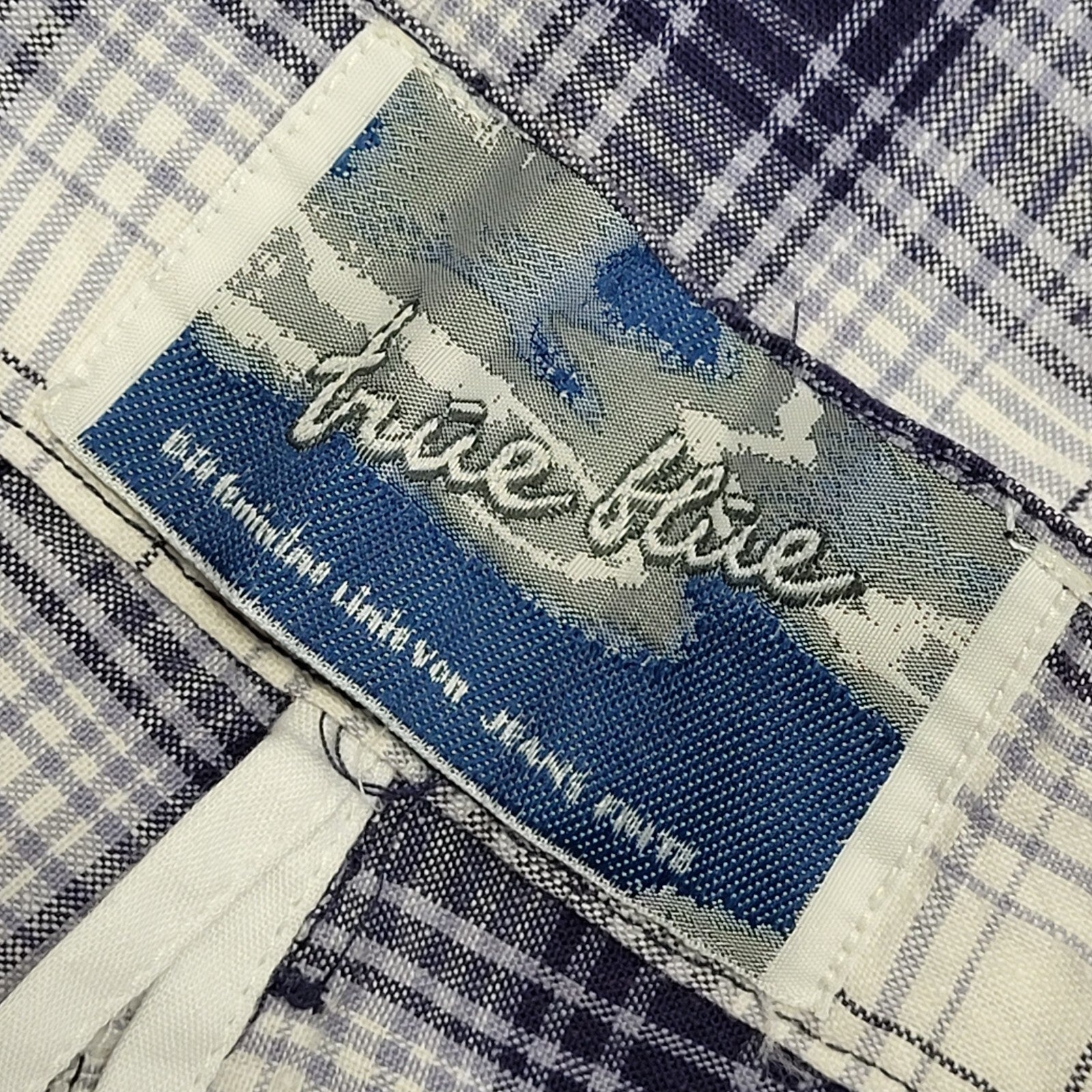 True Blue Vintage 90s Blue White Check Shorts Uk Women's Size Large