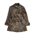 Michael Kors Vintage Y2k Brown Animal Print Coat Women's UK XS