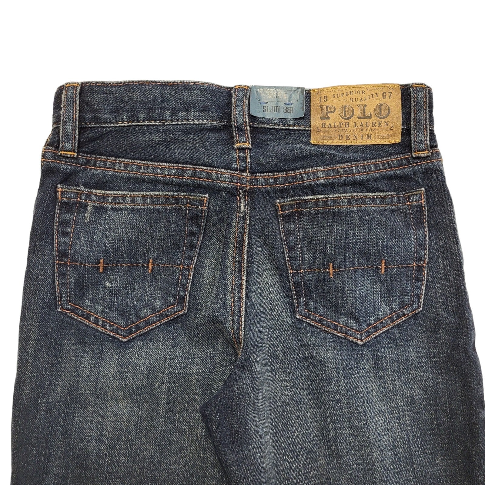 Ralph Lauren 90s Dark Blue Straight Leg Denim Jeans Boy's Age 6 W22 L21