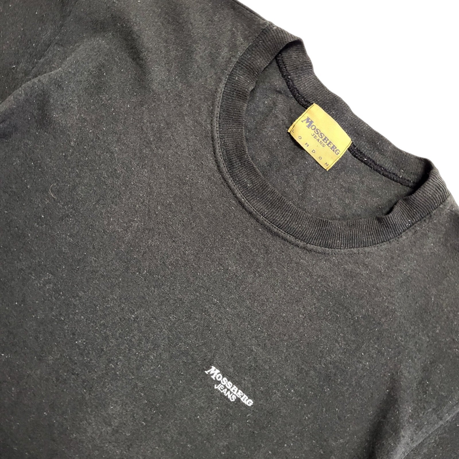 Mossberg London Vintage 90's Black Slim Fit Short Sleeve T-Shirt Mens Size M
