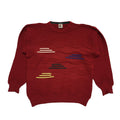 Masoh Vintage 80's Red & Blue Round Neck Jumper Uk Women's Size 20