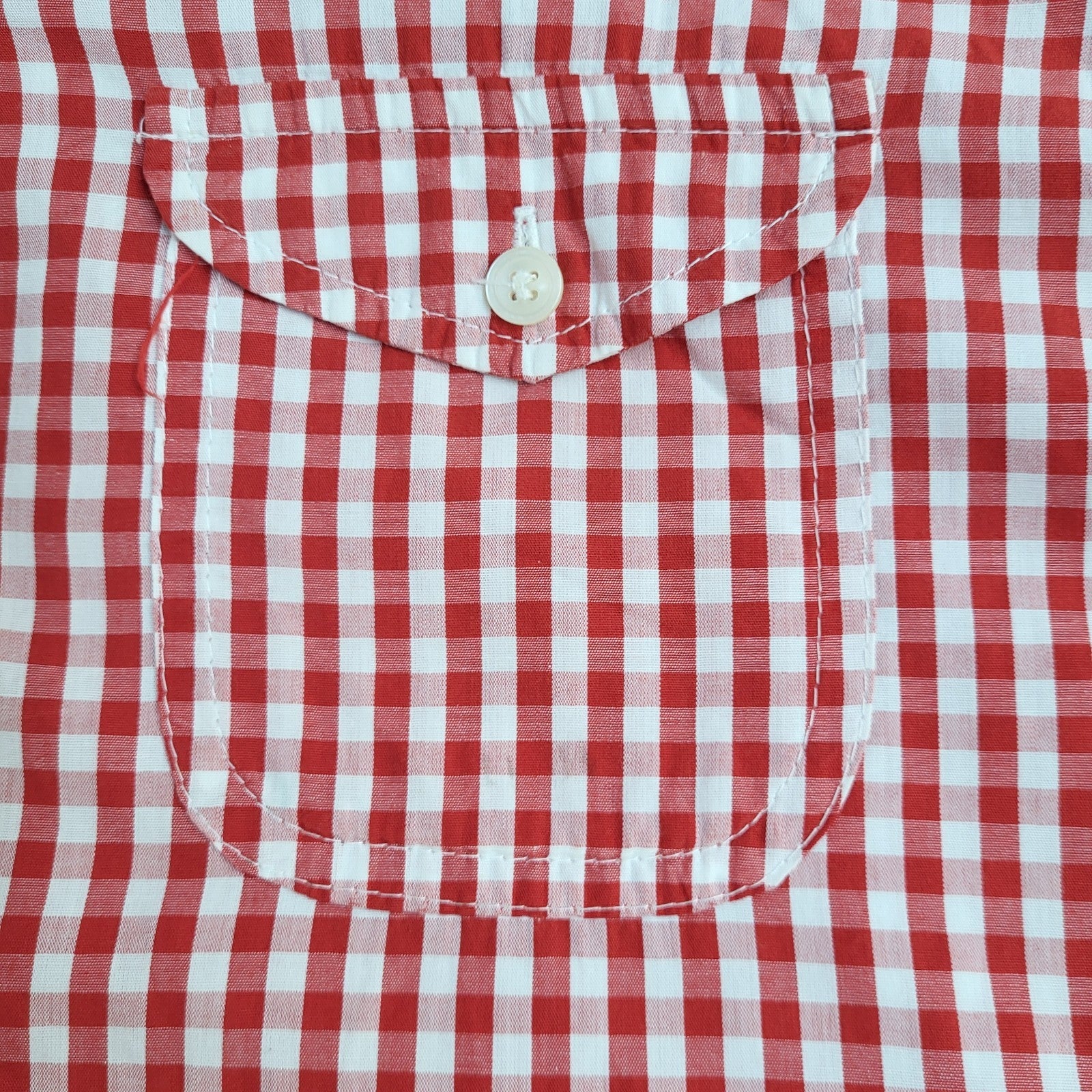 Marks and Spencer Shirt Red 90's Gingham Check Women's UK Size 14
