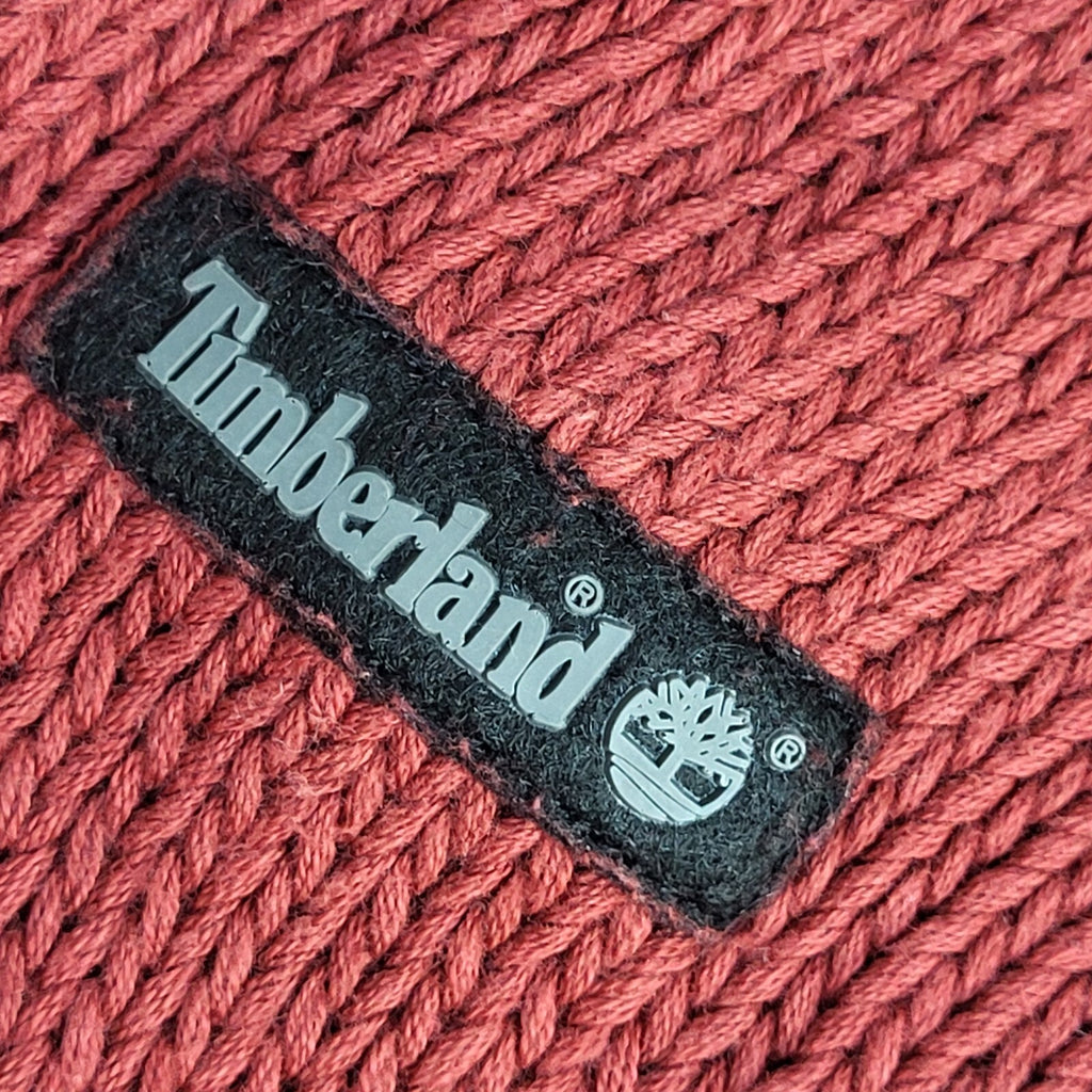 Timberland Y2K Red 1/4 Zip High Neck Long Sleeve Jumper Men's UK Size L