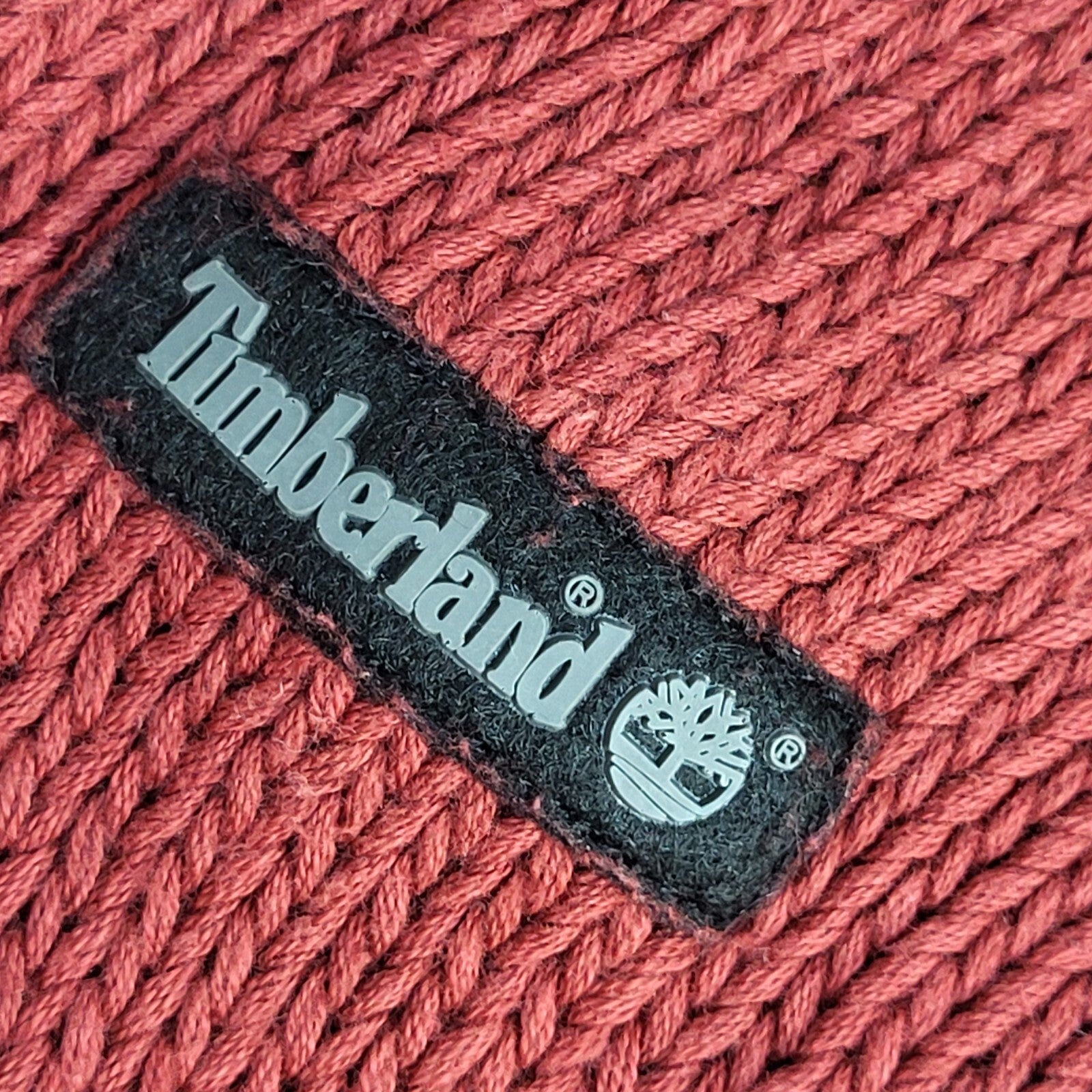 Timberland Y2K Red 1/4 Zip High Neck Long Sleeve Jumper Men's UK Size L