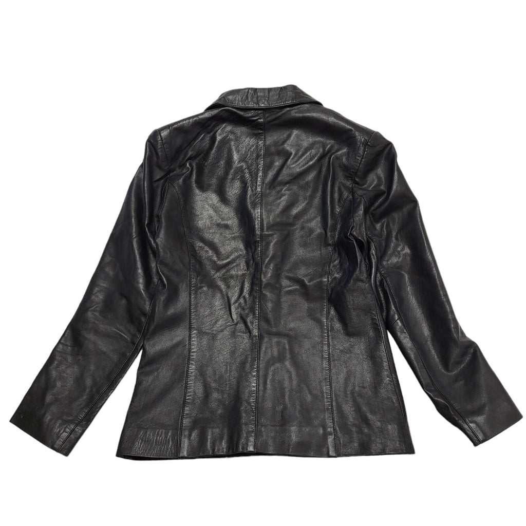 Live Tree Black Vintage 90s Leather Jacket Women's Size UK10