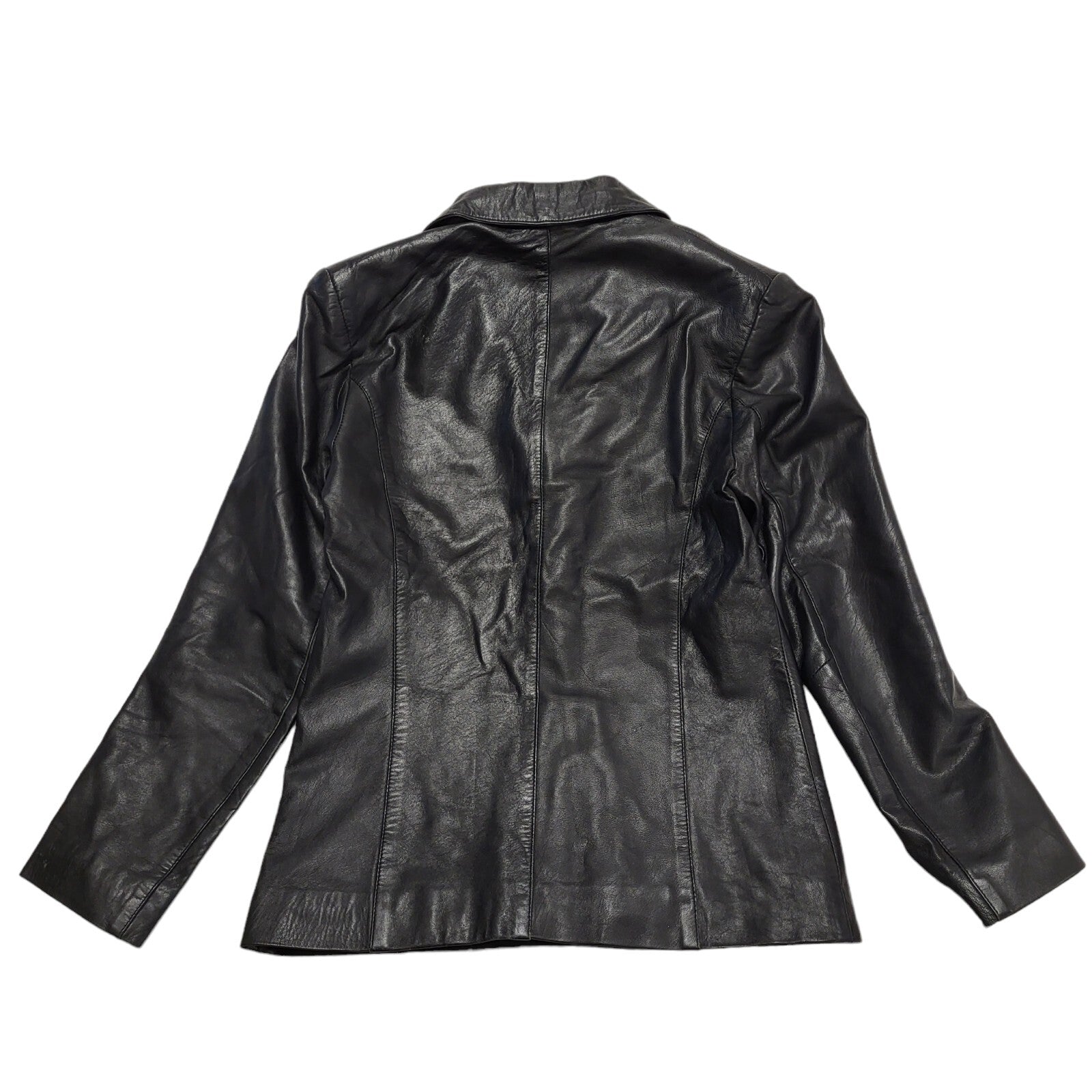 Live Tree Black Vintage 90s Leather Jacket Women's Size UK10