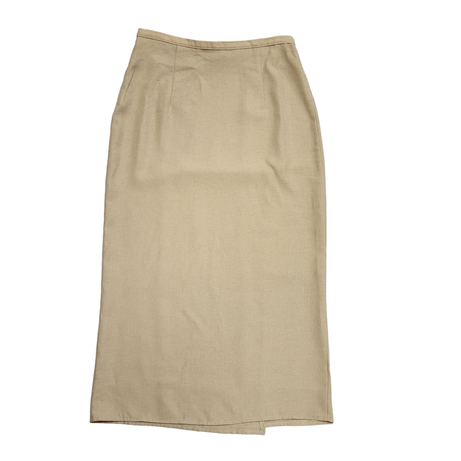 Dorothy Perkins 90s Beige Front Split Skirt Uk Women's Size 14 W32