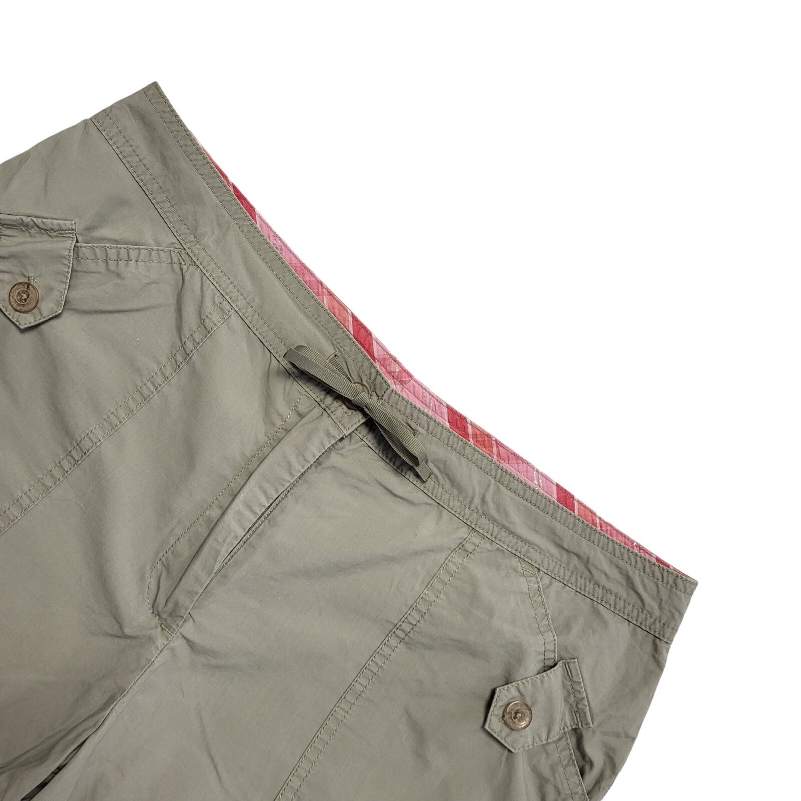 Ellesse Y2K Vintage Beige Sport Shorts Womens UK Size 12-14