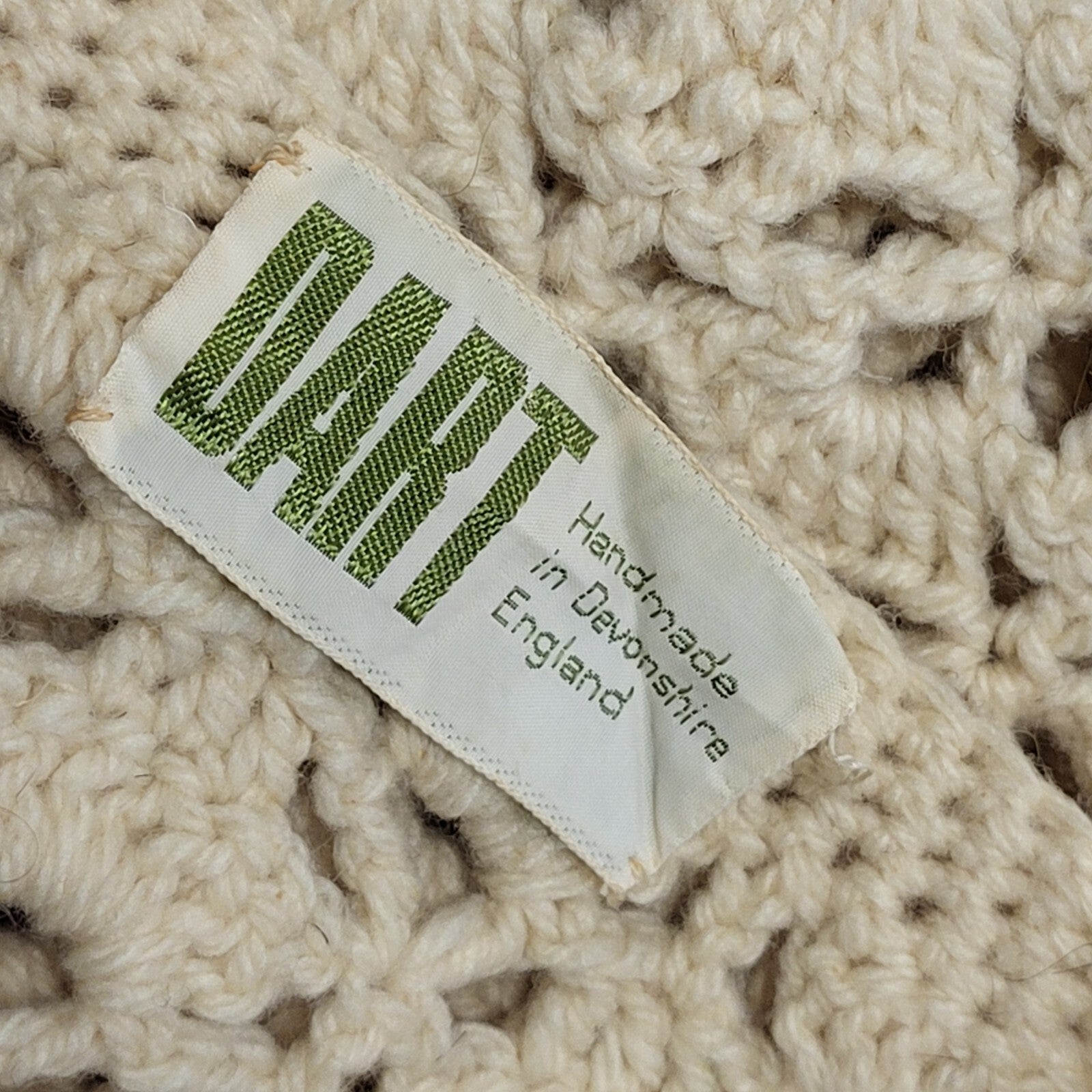 Dart 80s Vintage Beige V-Neck Knitted Sleeveless Top Uk Women's Size 12/14