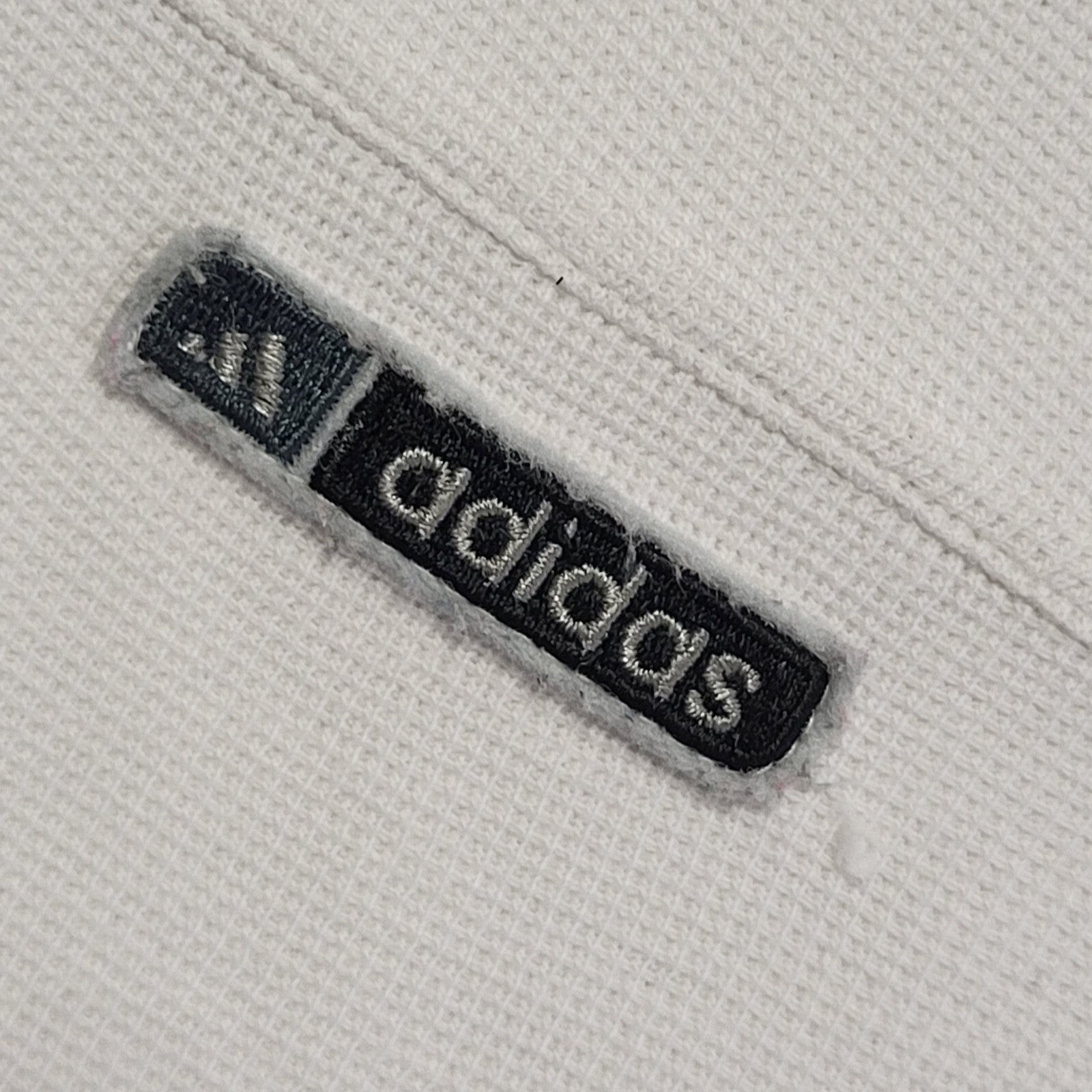 Adidas Vintage 90's White Sports Short Sleeve Polo Top Uk Men's Size XL