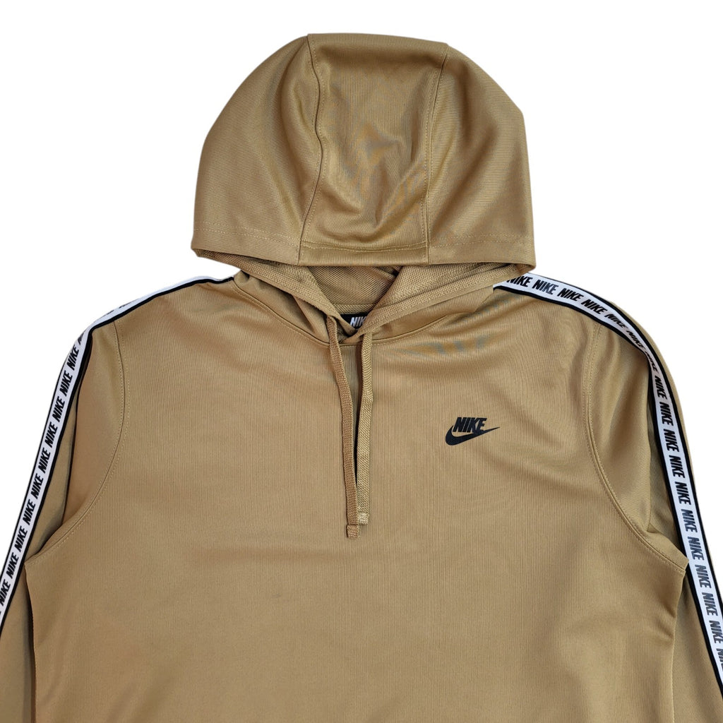 Nike Brown Sports Long Sleeve Y2K Drawstring  Hoodie UK Men's Size L