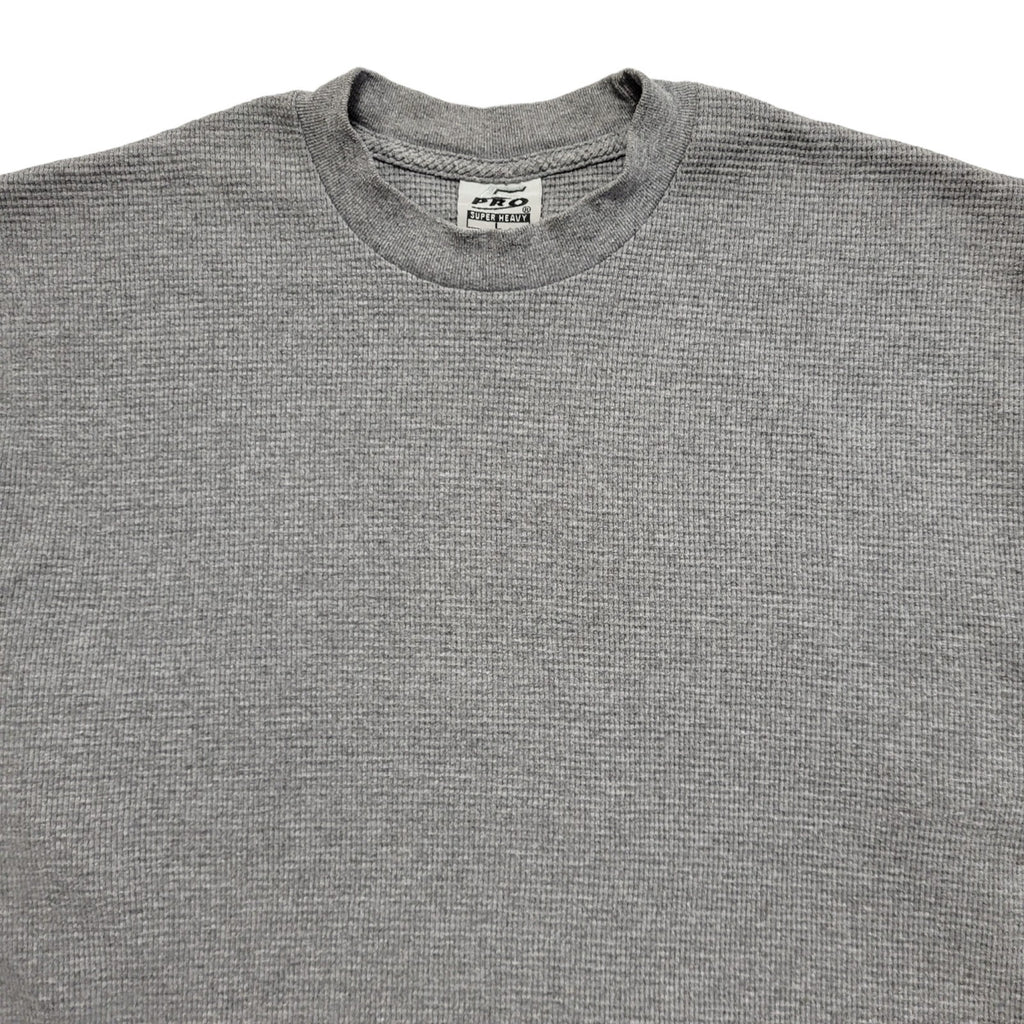Pro Vintage 90's Grey Super Heavy Long Sleeve Sweatshirt Mens UK Size L