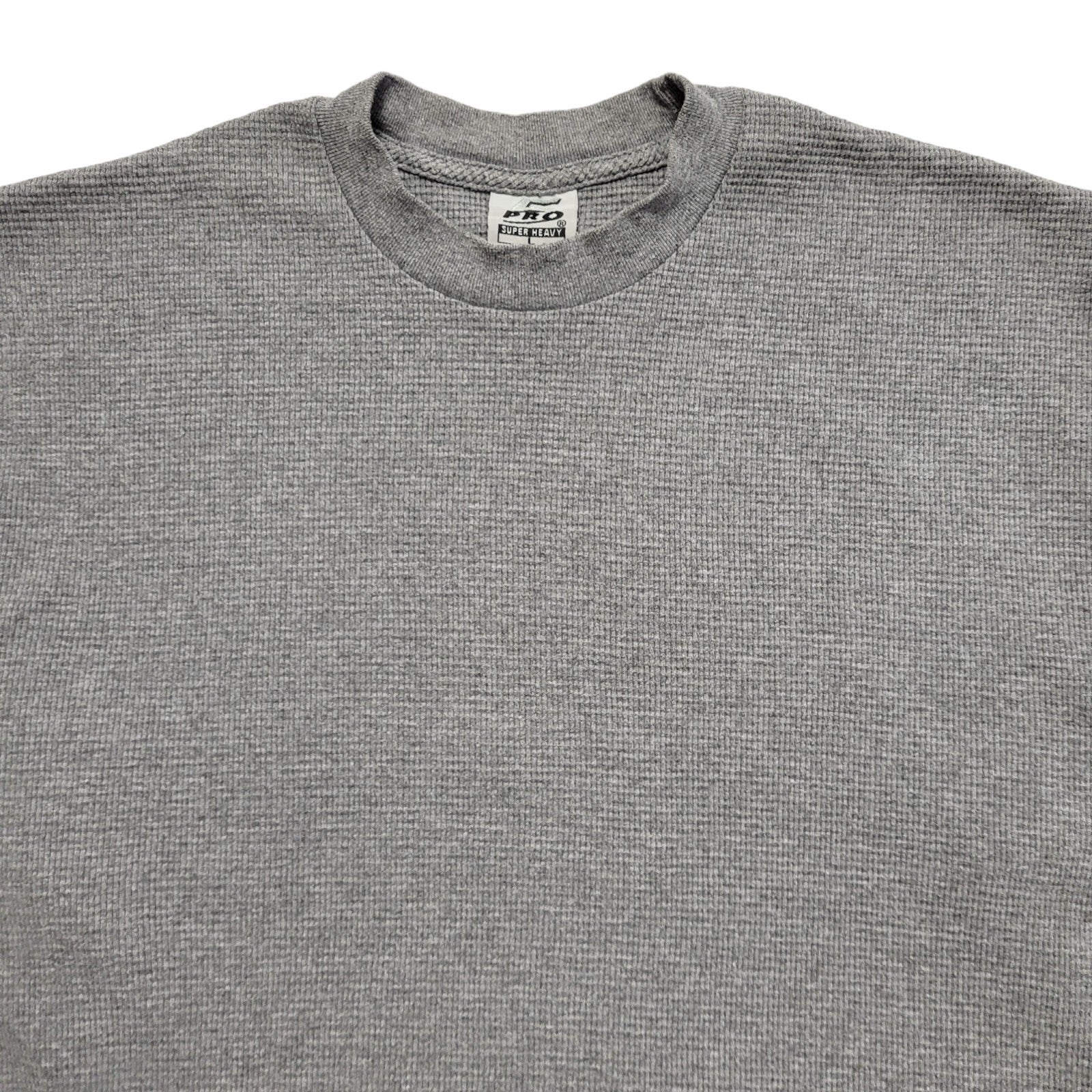 Pro Vintage 90's Grey Super Heavy Long Sleeve Sweatshirt Mens UK Size L