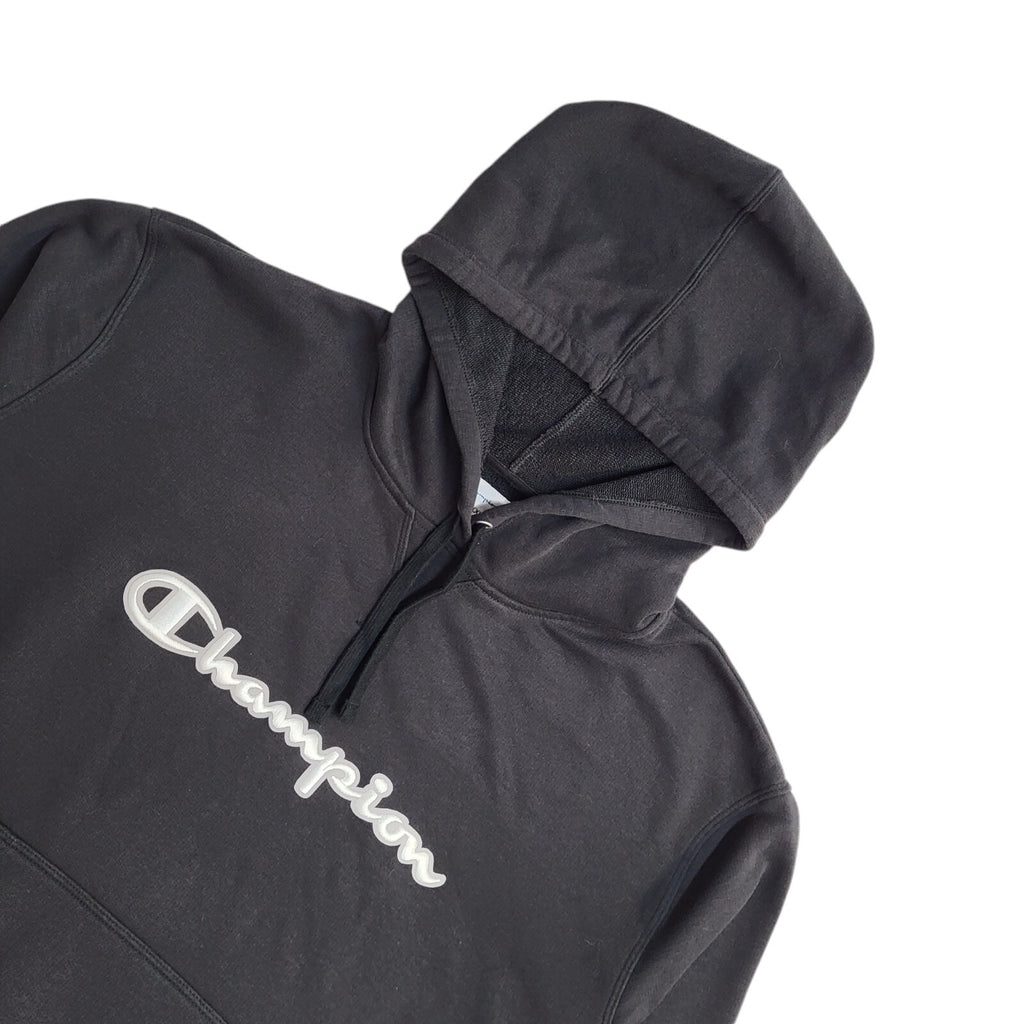 Champion Y2K Black Drawstring Sports Hoodie UK Women's Size XXL