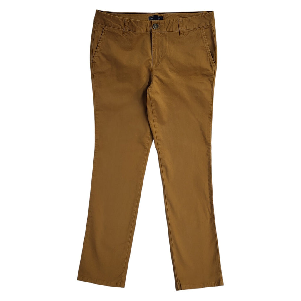 Tommy Hilfiger 90s Vintage Brown Straight Chino Trousers Uk Women's 14 W32 L30