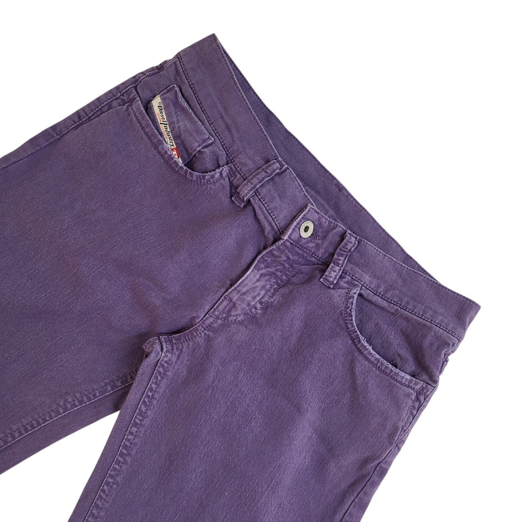 Diesel  Jeans Purple Low-Rise Straight Denim Uk Women's Size M W28 L35