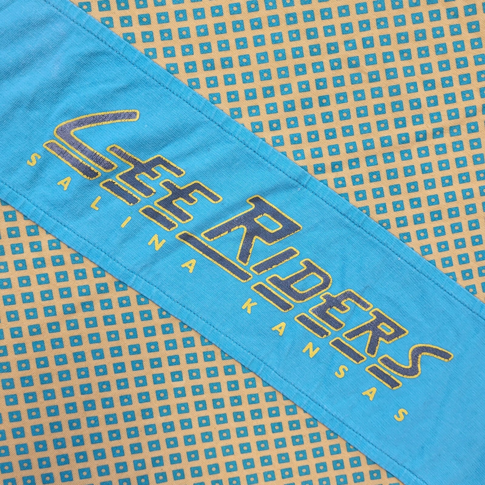 Lee Riders 90s Vintage Yellow & Blue Short Sleeve T-Shirt Women's Size Medium