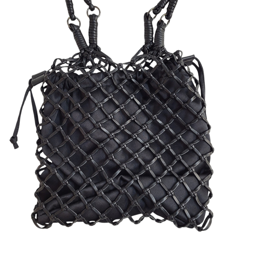 Topshop Black Faux Leather Top Handle Shoulder Bag Women's 11" x 10"