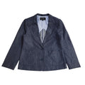 Jaeger Suit Jacket Y2k Blue Linen Blend UK Women's Size M 10