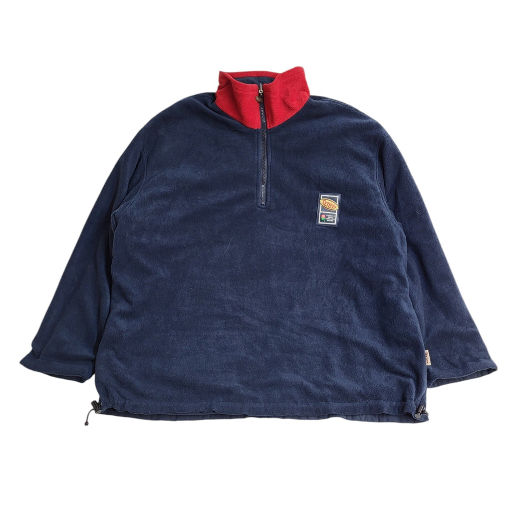 Tetley's 90s Vintage Navy Blue Red High Neck Jacket Uk Men's Size XL