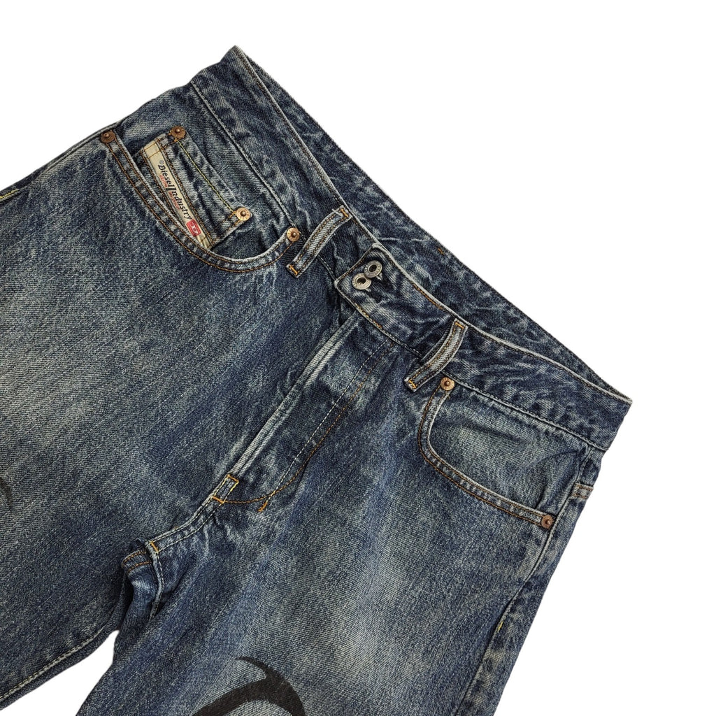 Diesel Vintage 90's Blue Straight Denim Jeans Uk Men's Size M W32 L32