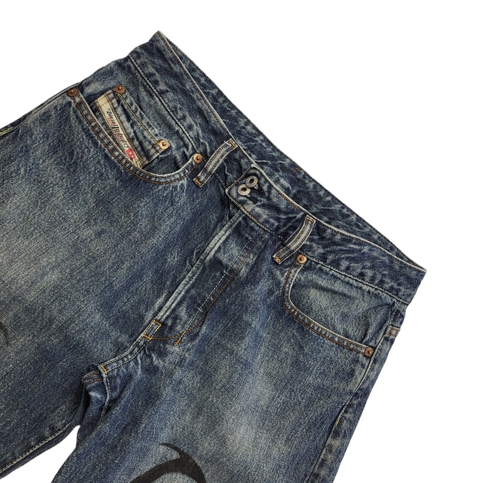 Diesel Vintage 90's Blue Straight Denim Jeans Uk Men's Size M W32 L32