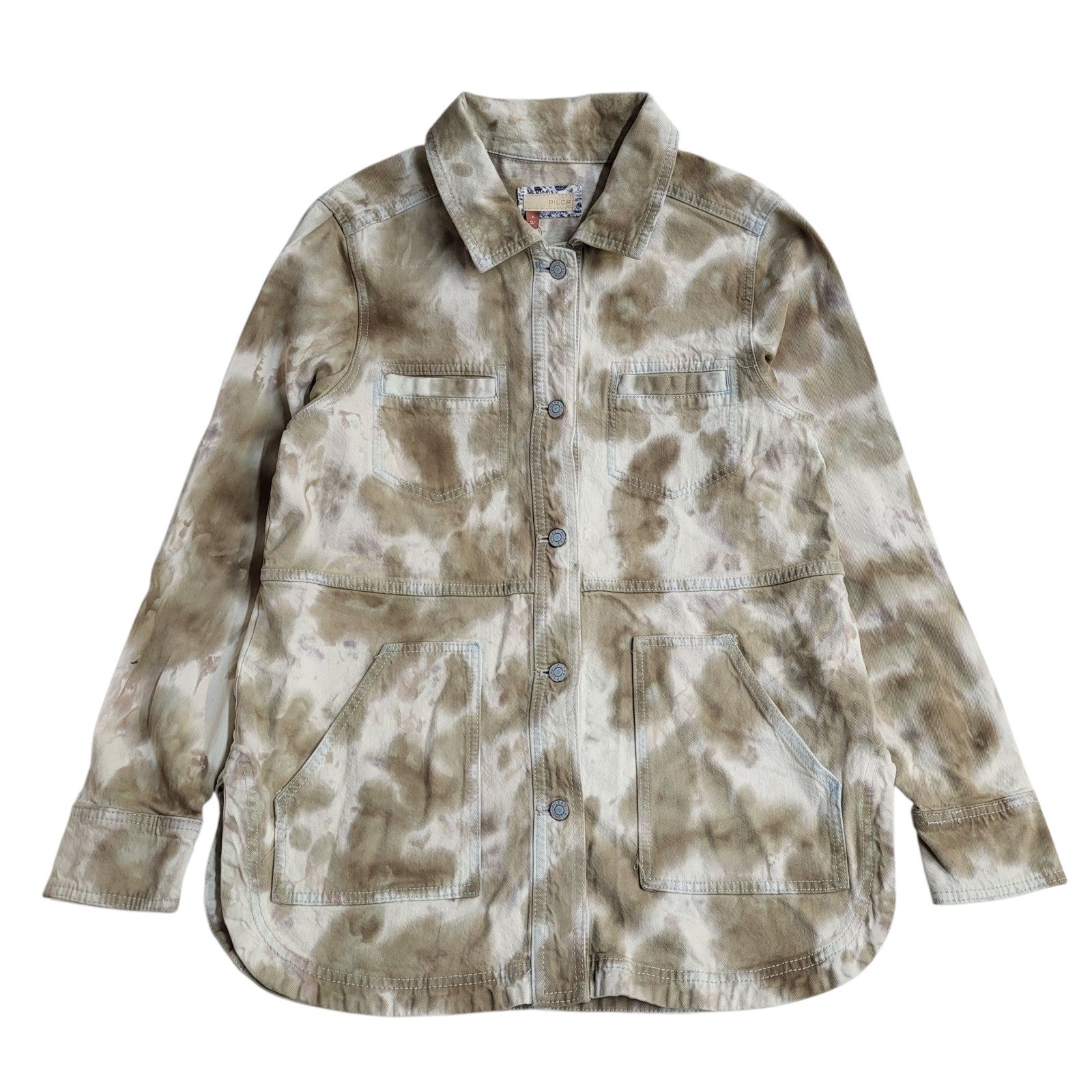 Anthropologie Denim Jacket Bnwt Y2k Beige UK Women's Size S