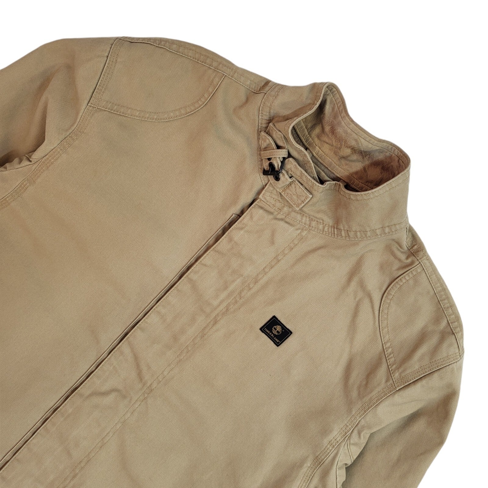 Timberland Vintage Y2k Beige Bomber Jacket Uk Men's Size M