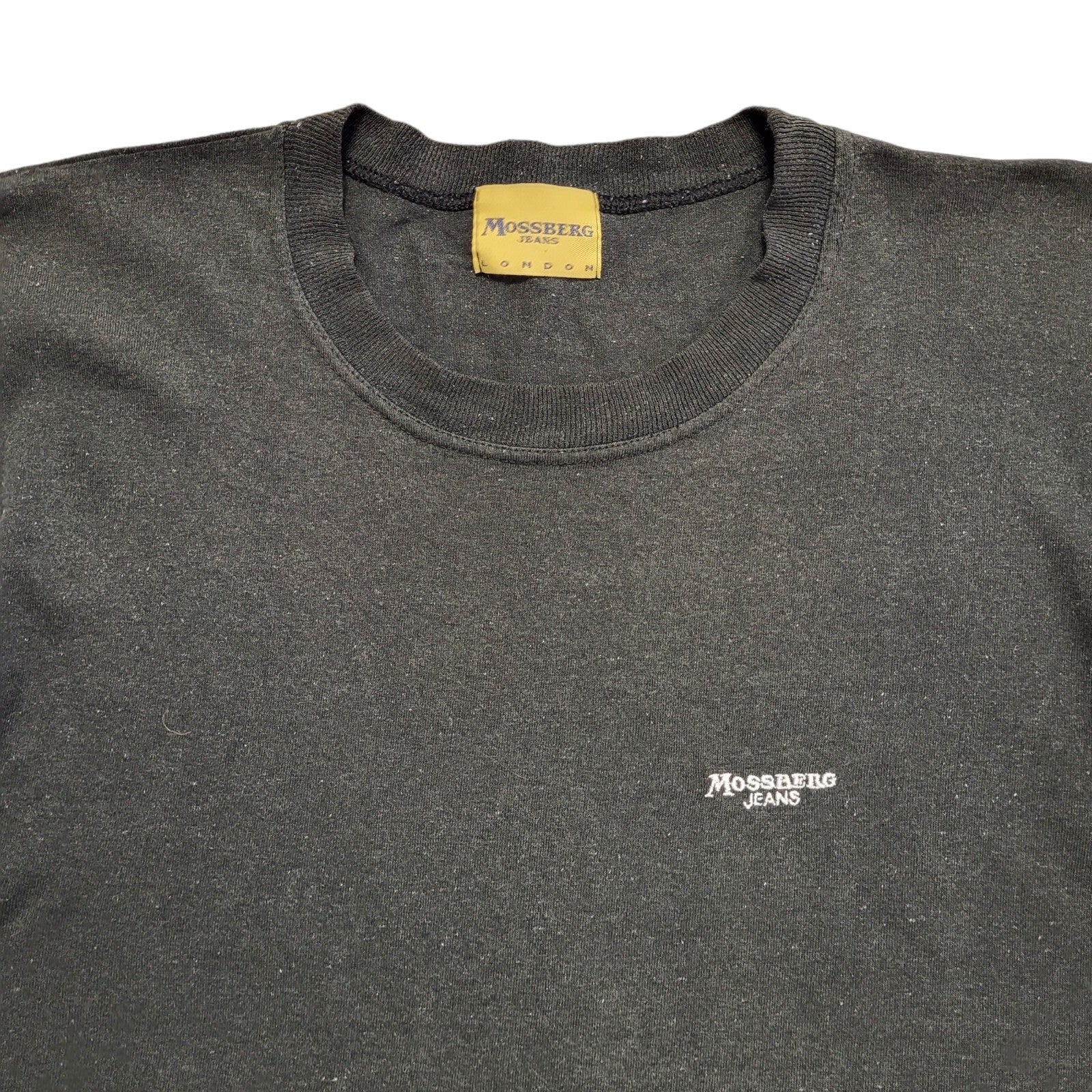 Mossberg London Vintage 90's Black Slim Fit Short Sleeve T-Shirt Mens Size M
