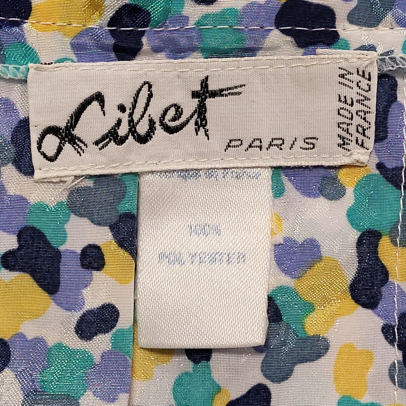 Lilet Paris Vintage 80's Multicoloured Retro Button Front Skirt Womens UK 12