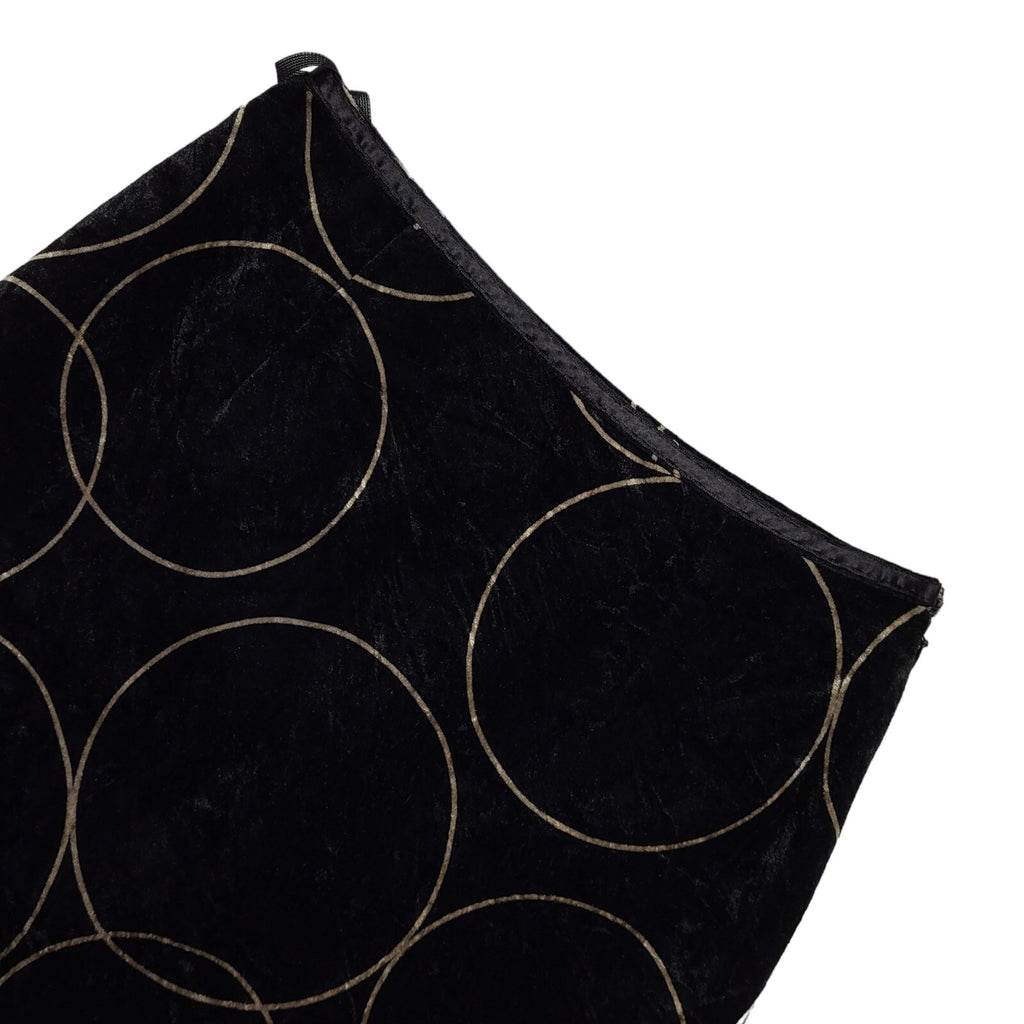Entertainer Vintage 90's Black Straight Velvet Skirt Uk Women's Size 8 W26
