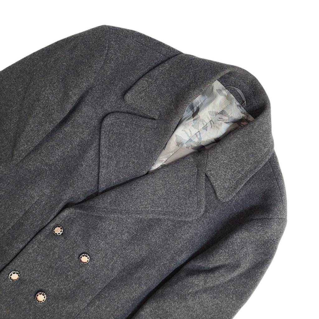 Paul Costelloe Vintage Y2k Grey Button Overcoat Uk Men's Size Large