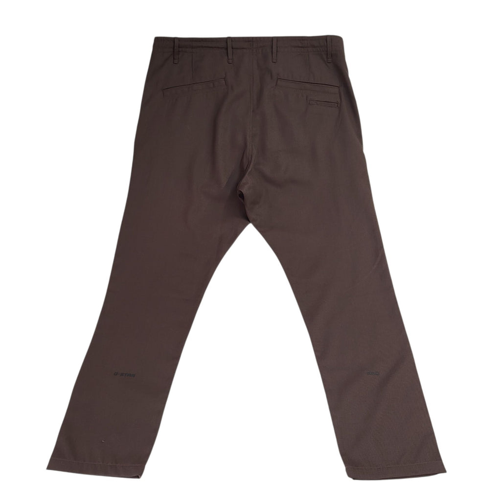 G-Star Raw Trousers Y2k Brown Chino Straight Leg Uk Men's Size 3XL W40 L32 Bnwt