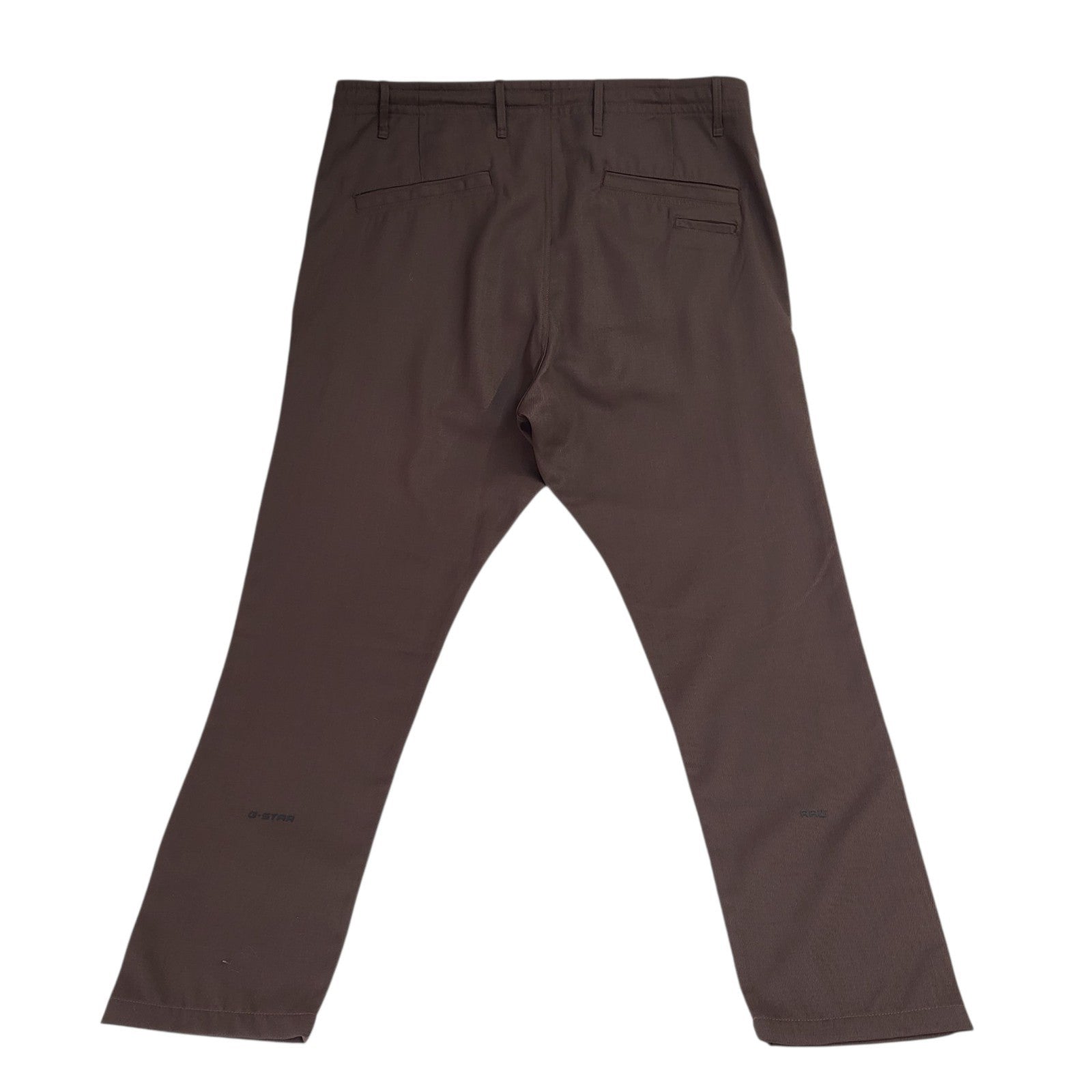 G-Star Raw Trousers Y2k Brown Chino Straight Leg Uk Men's Size 3XL W40 L32 Bnwt