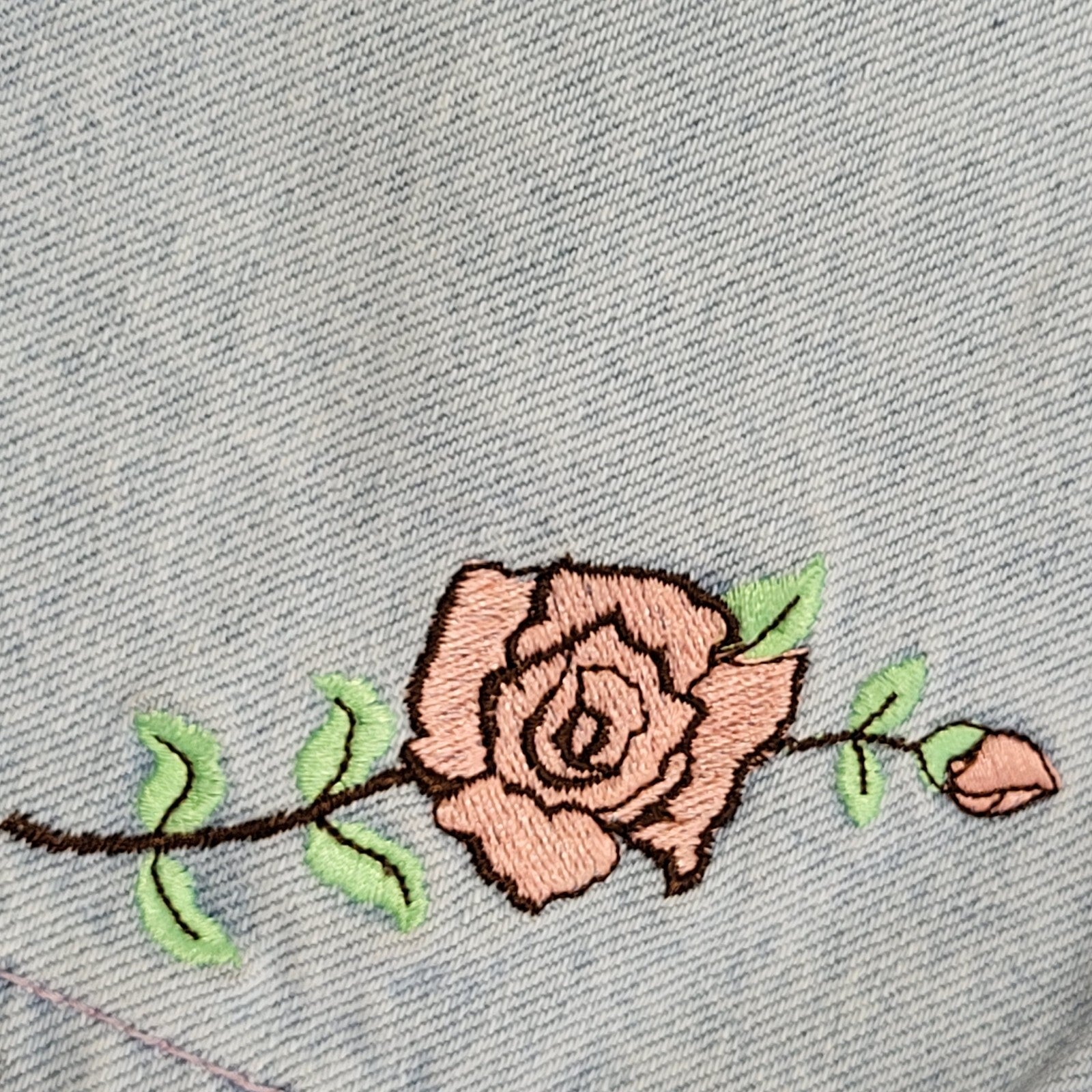 Les Fleurs Vintage 90's Light Blue Zipped Denim Shorts Uk Women's Size M W28