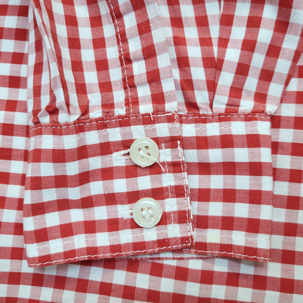 Marks and Spencer Shirt Red 90's Gingham Check Women's UK Size 14