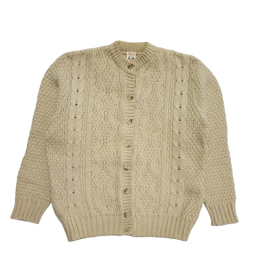 Littlewoods 80s Vintage Cream Wool Blend Cardigan Women's Size 18
