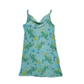 M&S Y2k Blue Yellow Floral Sleeveless Daywear Dress Uk Women's Size 14