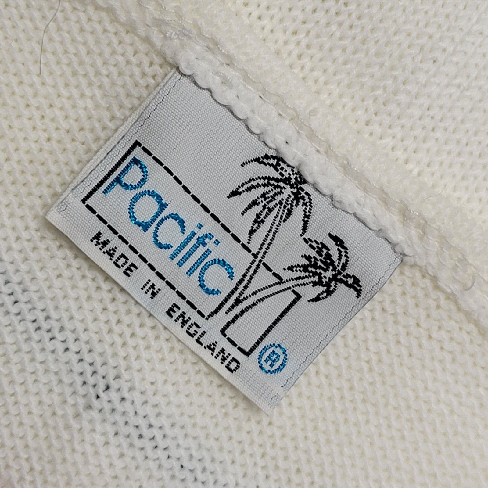Pacific 80s Vintage White Striped Sleeveless Top Uk Women's Size 16
