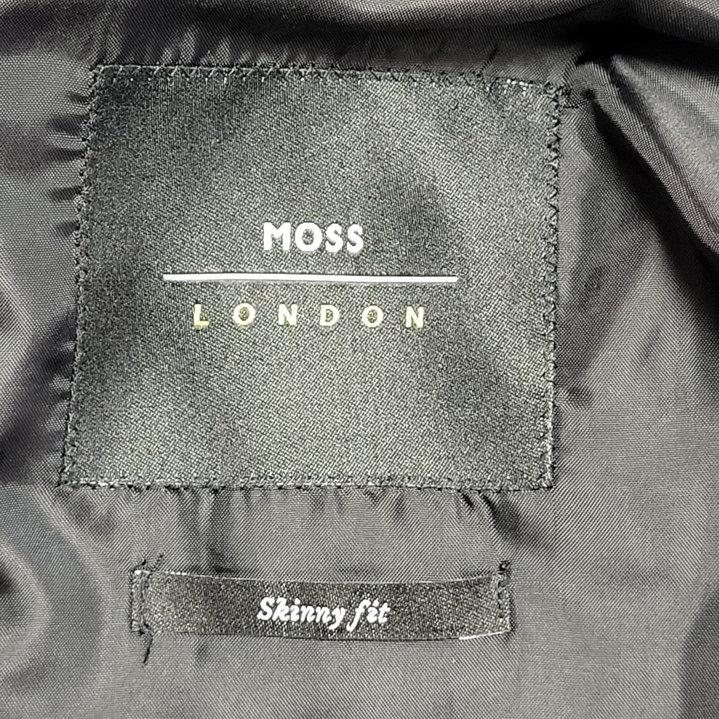 Moss London Black Y2k Blazer Suit Jacket Uk Men's Size Large 42"