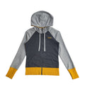 Reebok Grey Orange Zipped Sweatshirt Hoodie UK Women's Size XS
