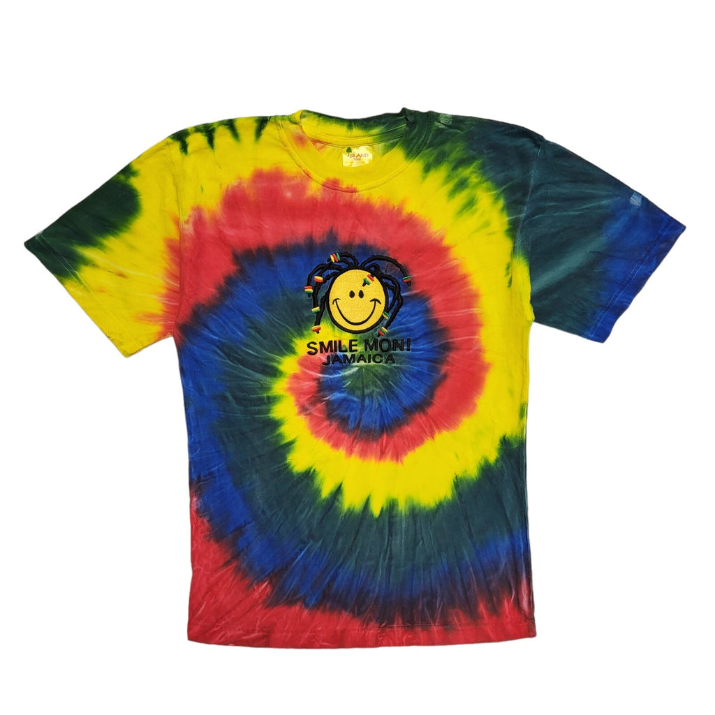 Island Tees Multicoloured Tie-Dye Smile Jamiaca Short Sleeve T-Shirt Mens Size M