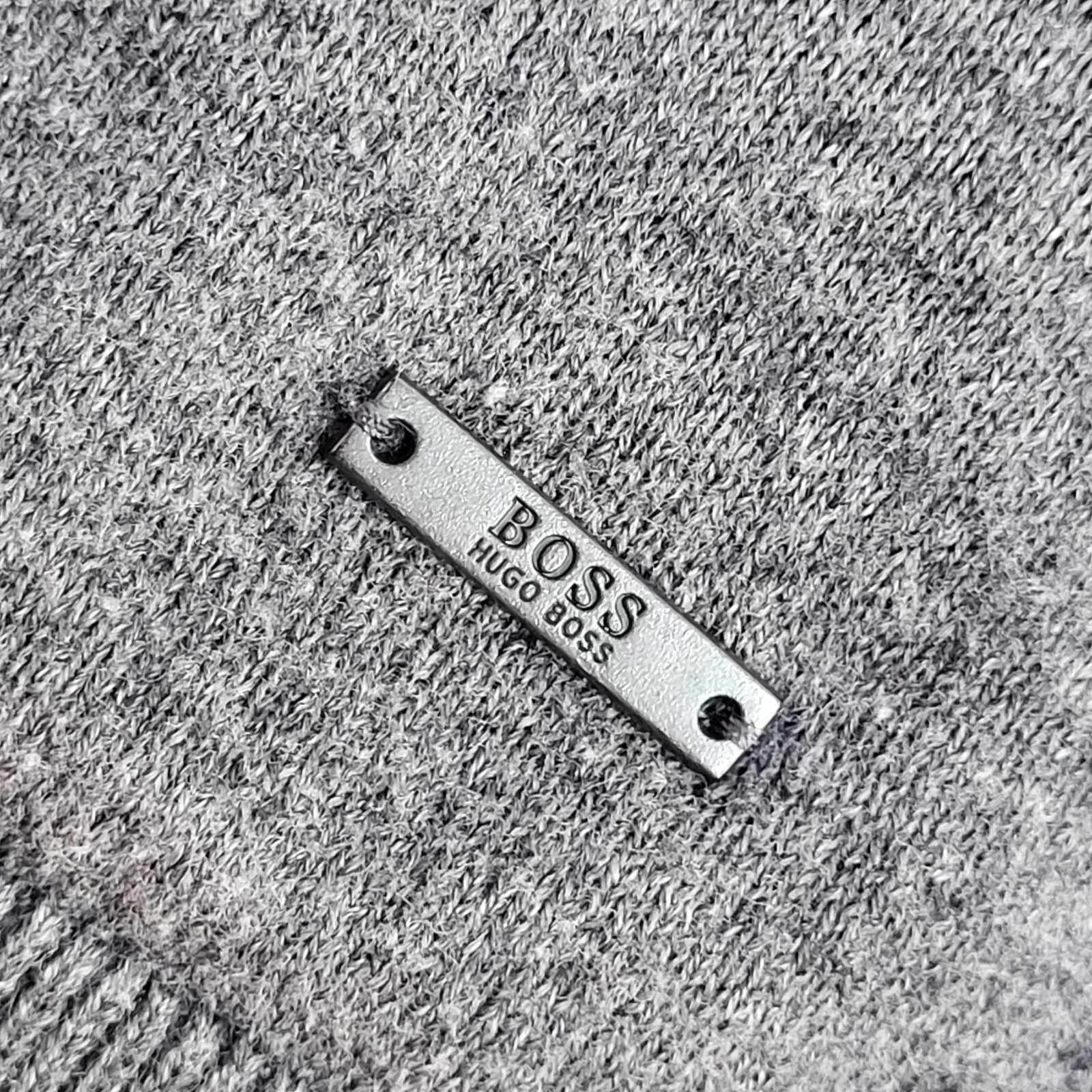 Hugo Boss Jumper Grey & Brown Modern Crew Neck Men's UK Size XL